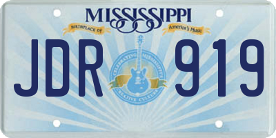 MS license plate JDR919