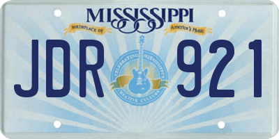MS license plate JDR921