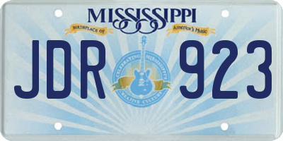 MS license plate JDR923