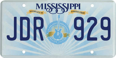 MS license plate JDR929