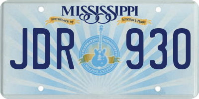MS license plate JDR930