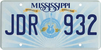 MS license plate JDR932