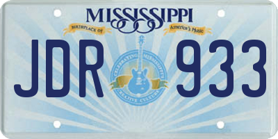 MS license plate JDR933