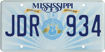 MS license plate JDR934