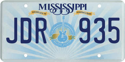MS license plate JDR935