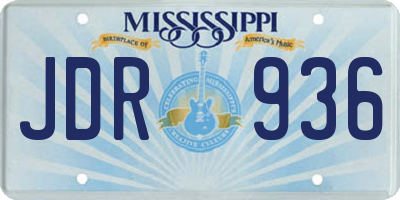 MS license plate JDR936