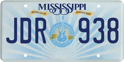 MS license plate JDR938