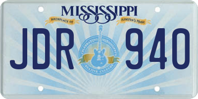 MS license plate JDR940