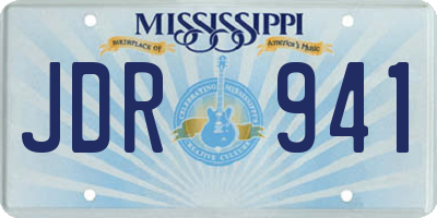 MS license plate JDR941