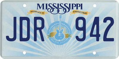 MS license plate JDR942