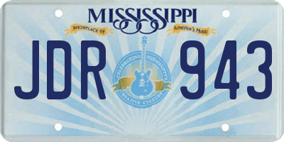 MS license plate JDR943