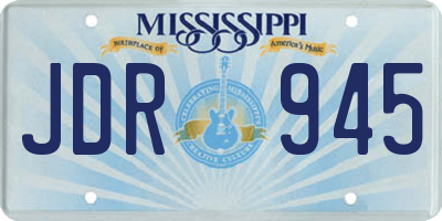 MS license plate JDR945