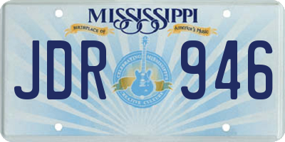 MS license plate JDR946