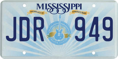 MS license plate JDR949