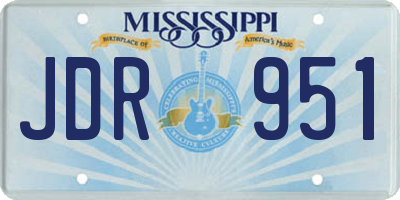 MS license plate JDR951