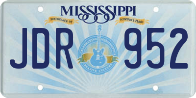 MS license plate JDR952