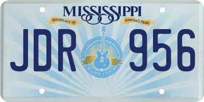 MS license plate JDR956