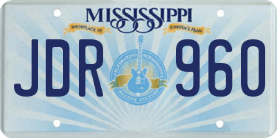 MS license plate JDR960