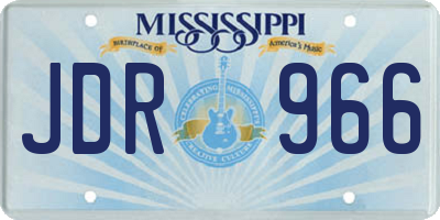 MS license plate JDR966