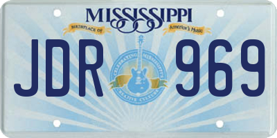 MS license plate JDR969
