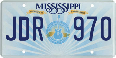 MS license plate JDR970