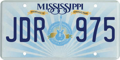 MS license plate JDR975