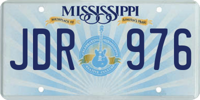 MS license plate JDR976