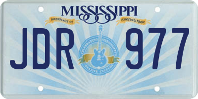 MS license plate JDR977