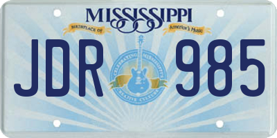 MS license plate JDR985