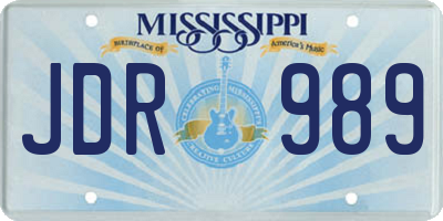 MS license plate JDR989