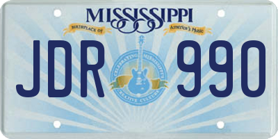 MS license plate JDR990
