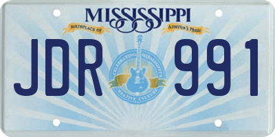 MS license plate JDR991
