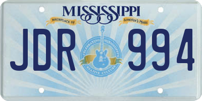 MS license plate JDR994
