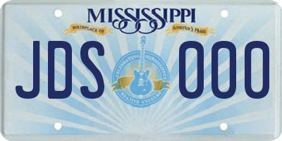 MS license plate JDS000