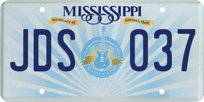 MS license plate JDS037