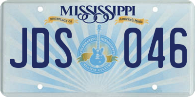 MS license plate JDS046