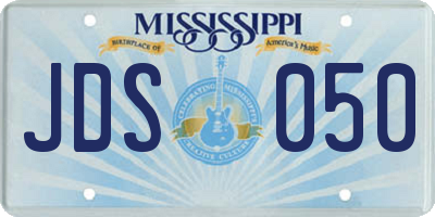 MS license plate JDS050