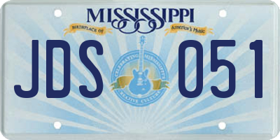 MS license plate JDS051