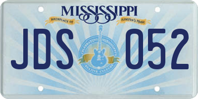 MS license plate JDS052