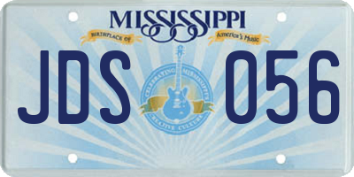 MS license plate JDS056
