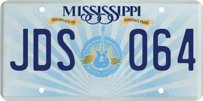 MS license plate JDS064