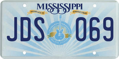 MS license plate JDS069