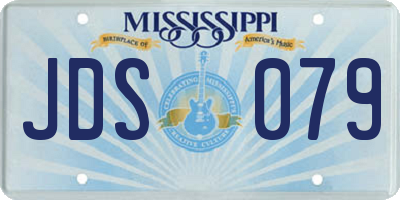 MS license plate JDS079
