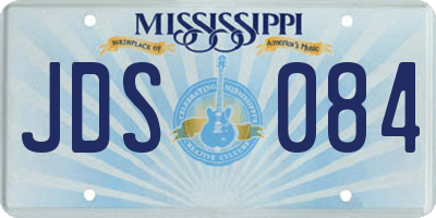MS license plate JDS084