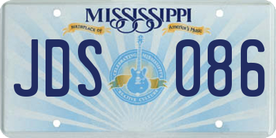 MS license plate JDS086