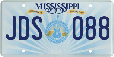 MS license plate JDS088