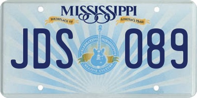 MS license plate JDS089