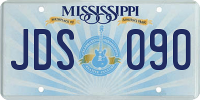 MS license plate JDS090