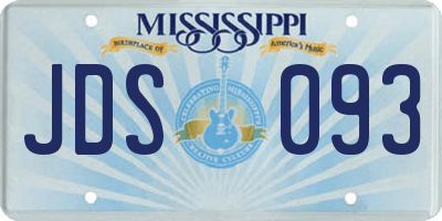 MS license plate JDS093