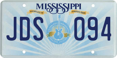 MS license plate JDS094